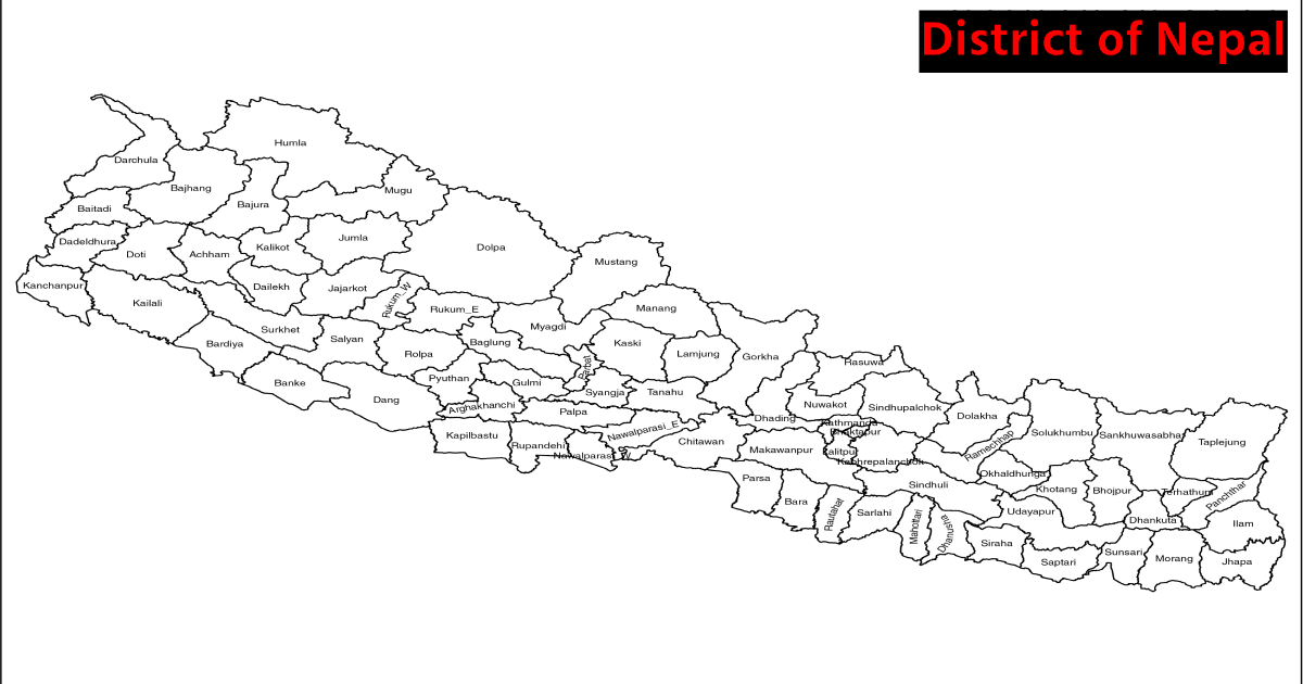 List of 77 Districts in Nepal with Provinces