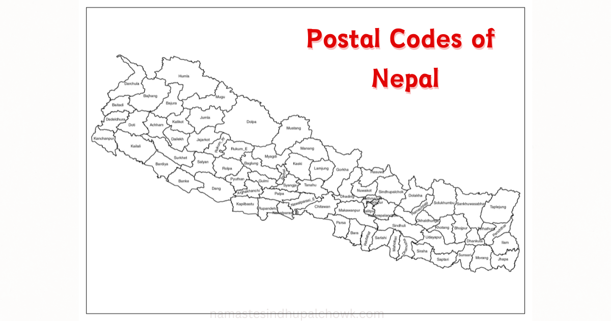Postal Code of All Places of Nepal with Districts